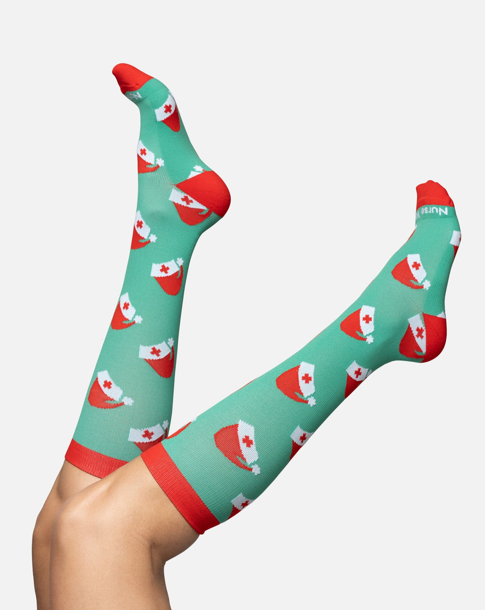 Christmas Hat Compression Socks – Nurse Yard