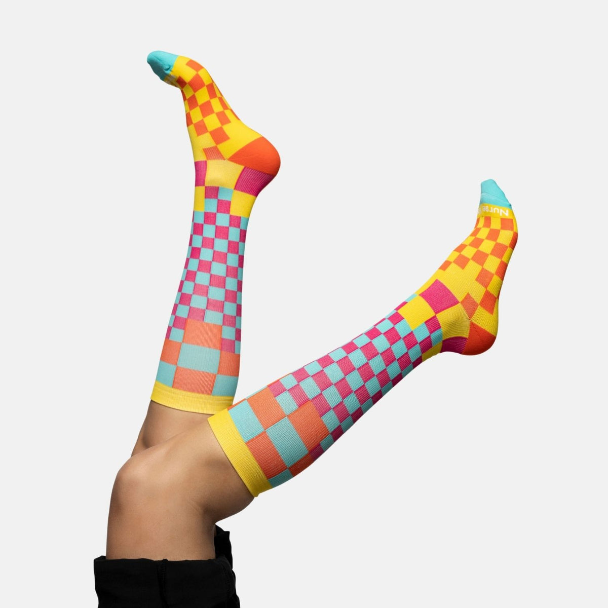 Checkered Compression Socks Nurse Yard