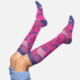 Pink Organ Camo Compression Socks