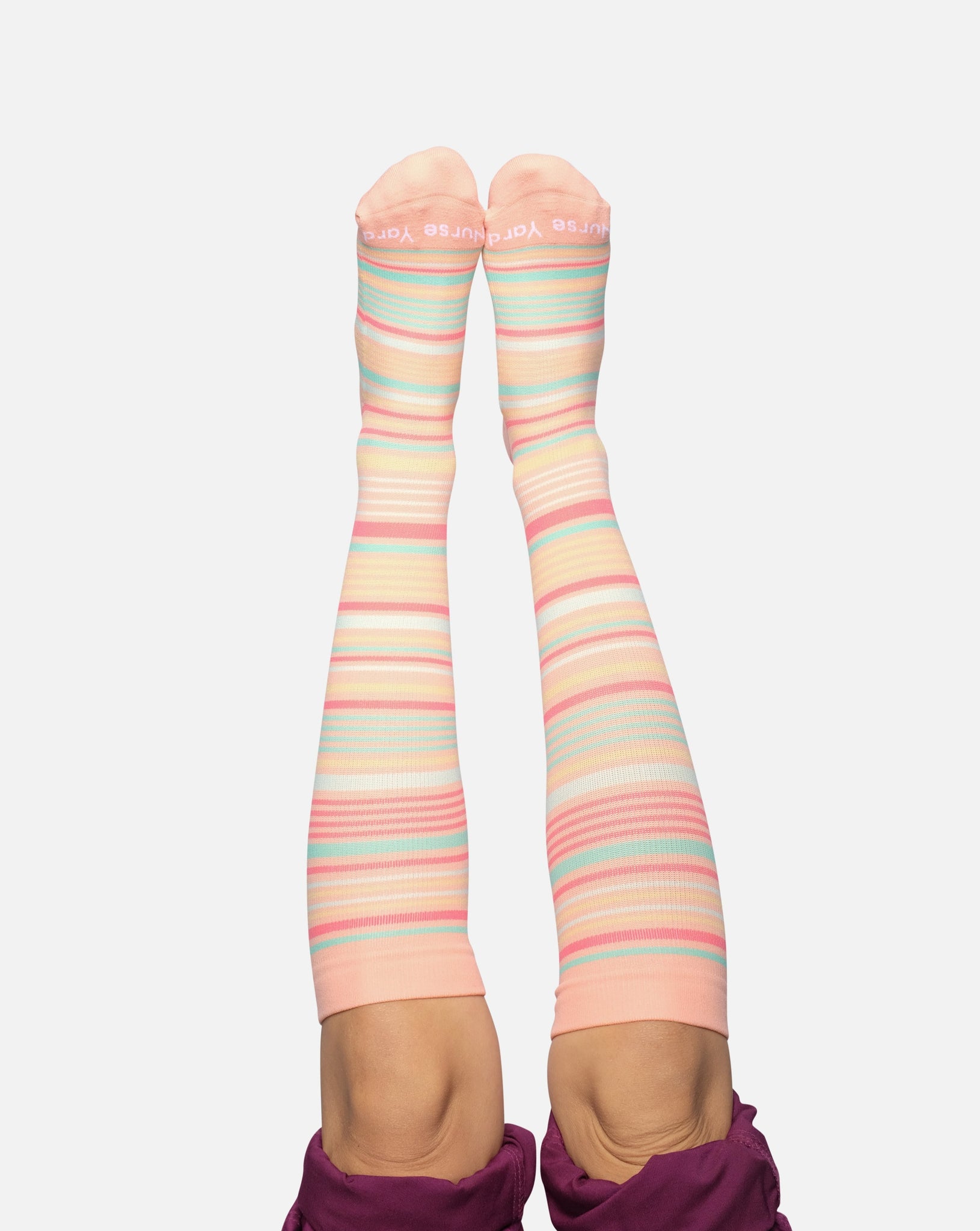Pink Stripes Compression Socks