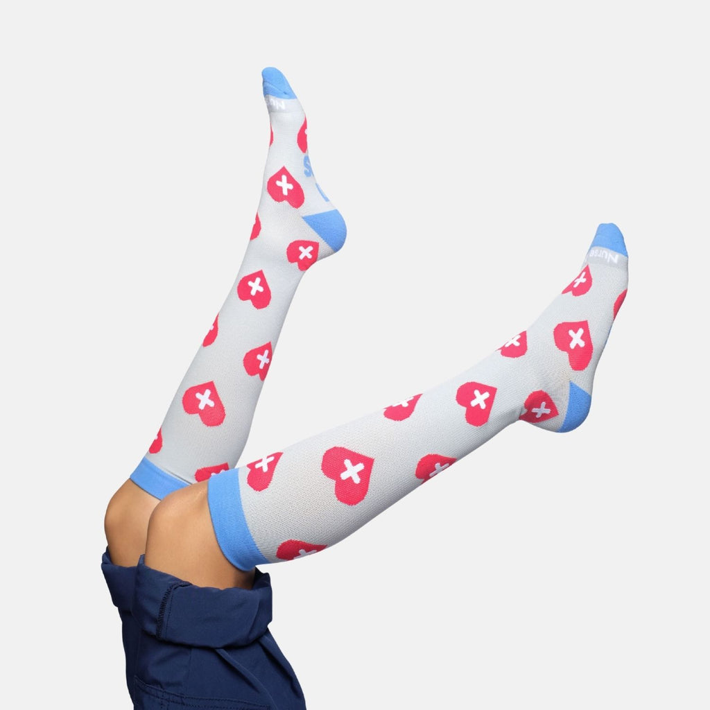 Nurse Yard Scrub Life Hearts Compression Socks Style & Comfort Shop Now