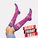Pink Organ Camo Compression Socks