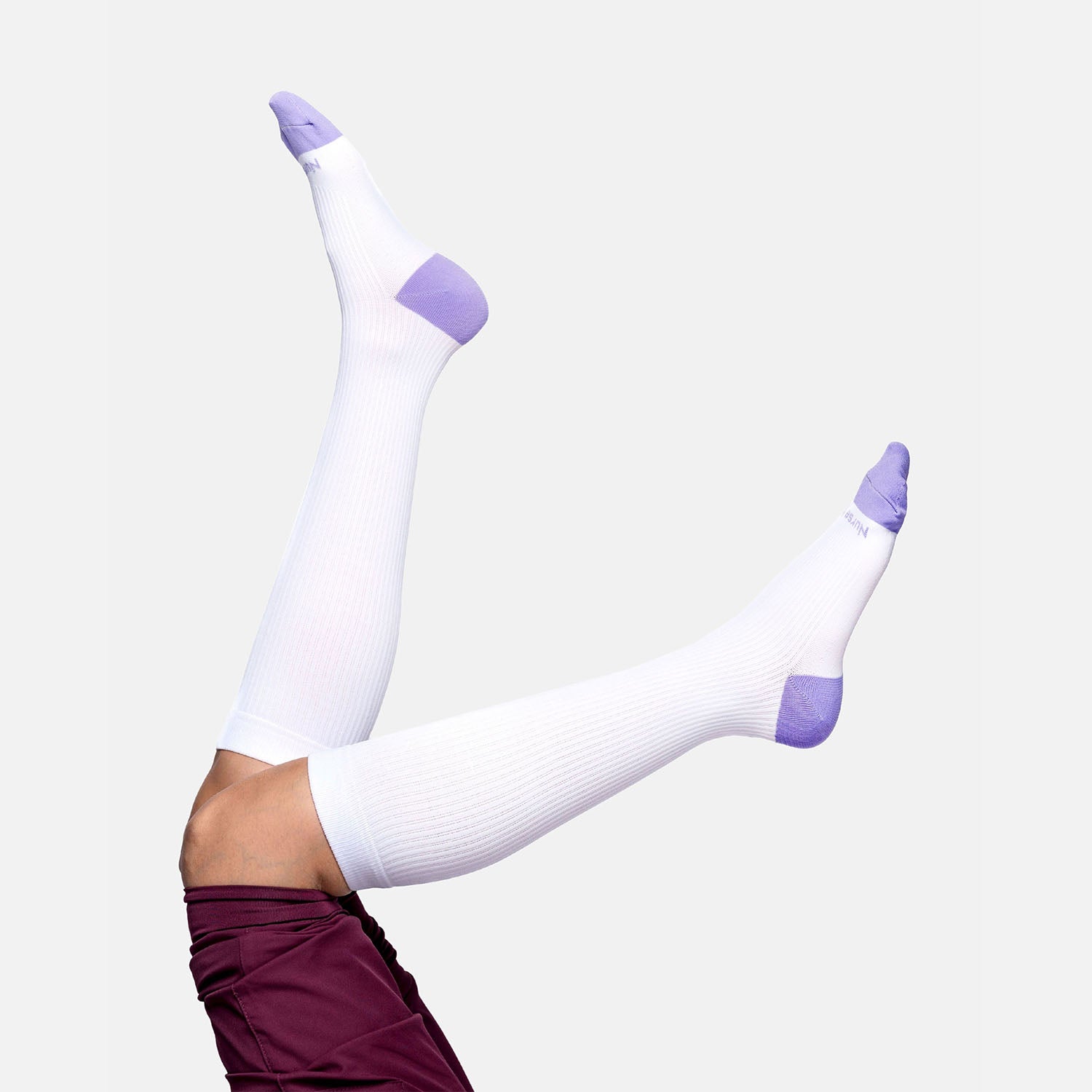 Original Solid Compression Socks Nurse Yard